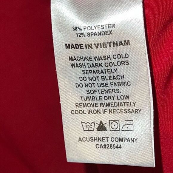 FootJoy Champion Cup Invitational Embroidered Red Golf Polo Mens Small Shirt Top - Picture 7 of 8